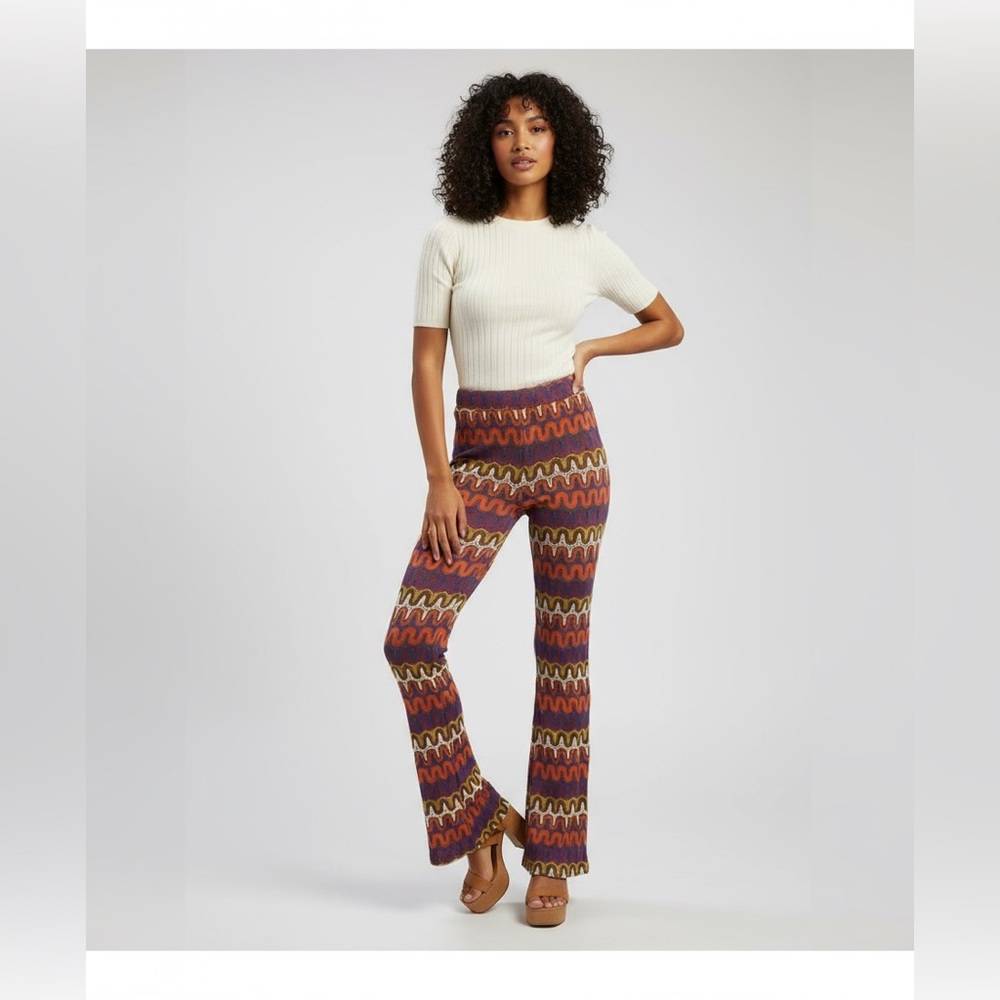 🌟3 for $30🌟 | Hyfve | Super High Waist Echo Chain Flare Pants | Multi | M